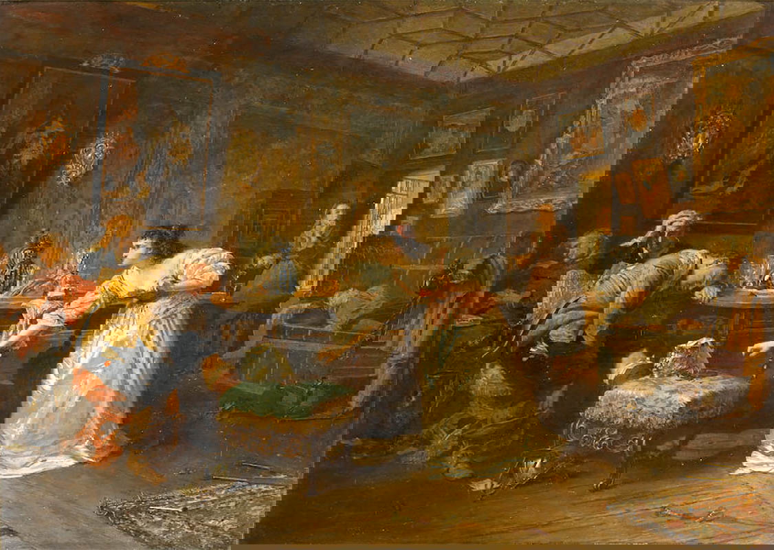 marcus stone stealing keys painting