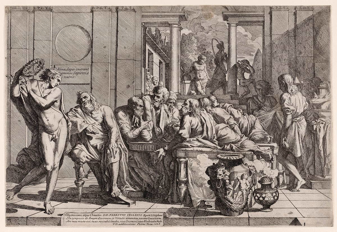 plato symposium interrupted testa philosophers