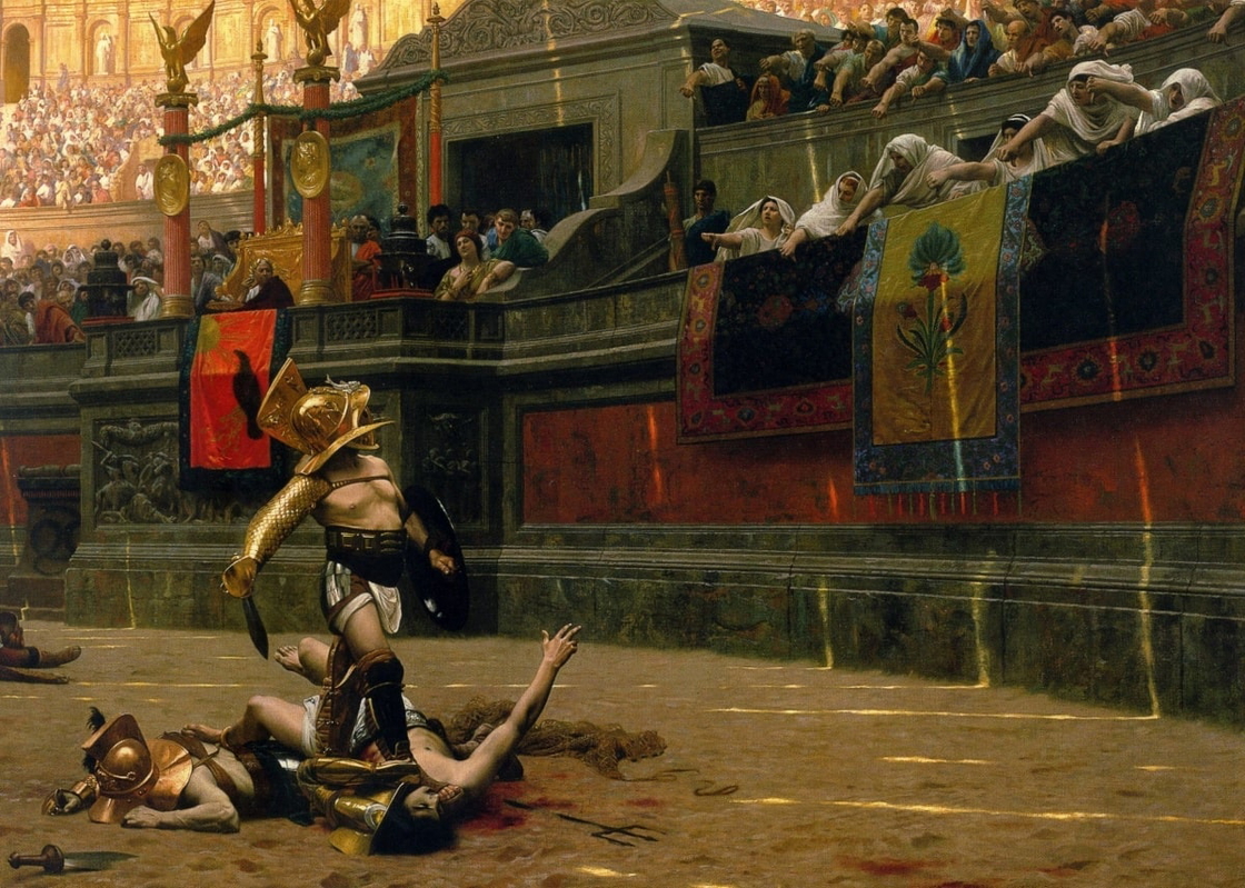 pollice verso gerome phoenix gladiators painting