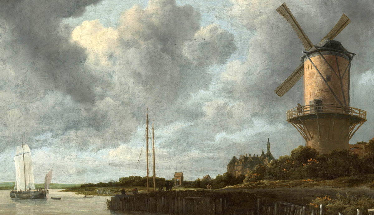 symbolism landscape painting ruisdael windmill