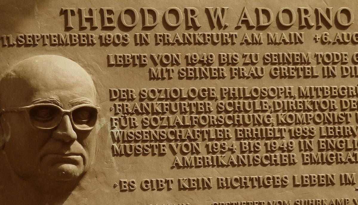 theodor adorno philosopher plaque