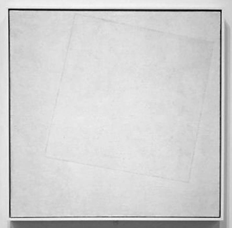 white on white malevich painting