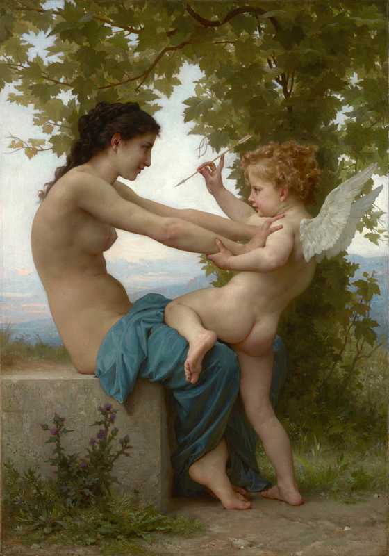 william adolphe bouguereau young girl eros academic painting