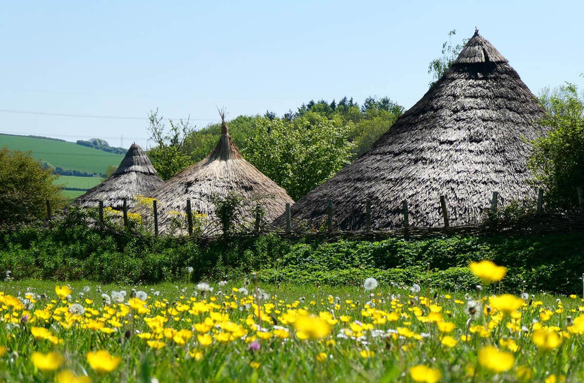 ancient rome farm huts butser
