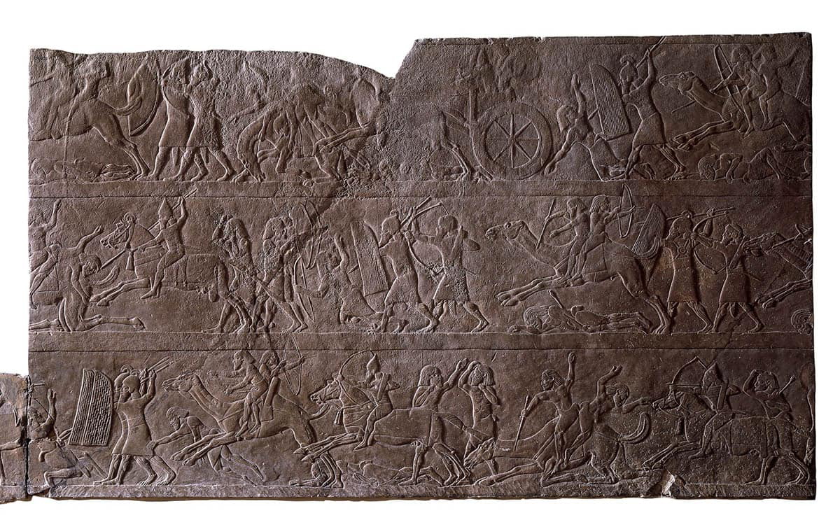 assyrian relief ashurbanipal battle