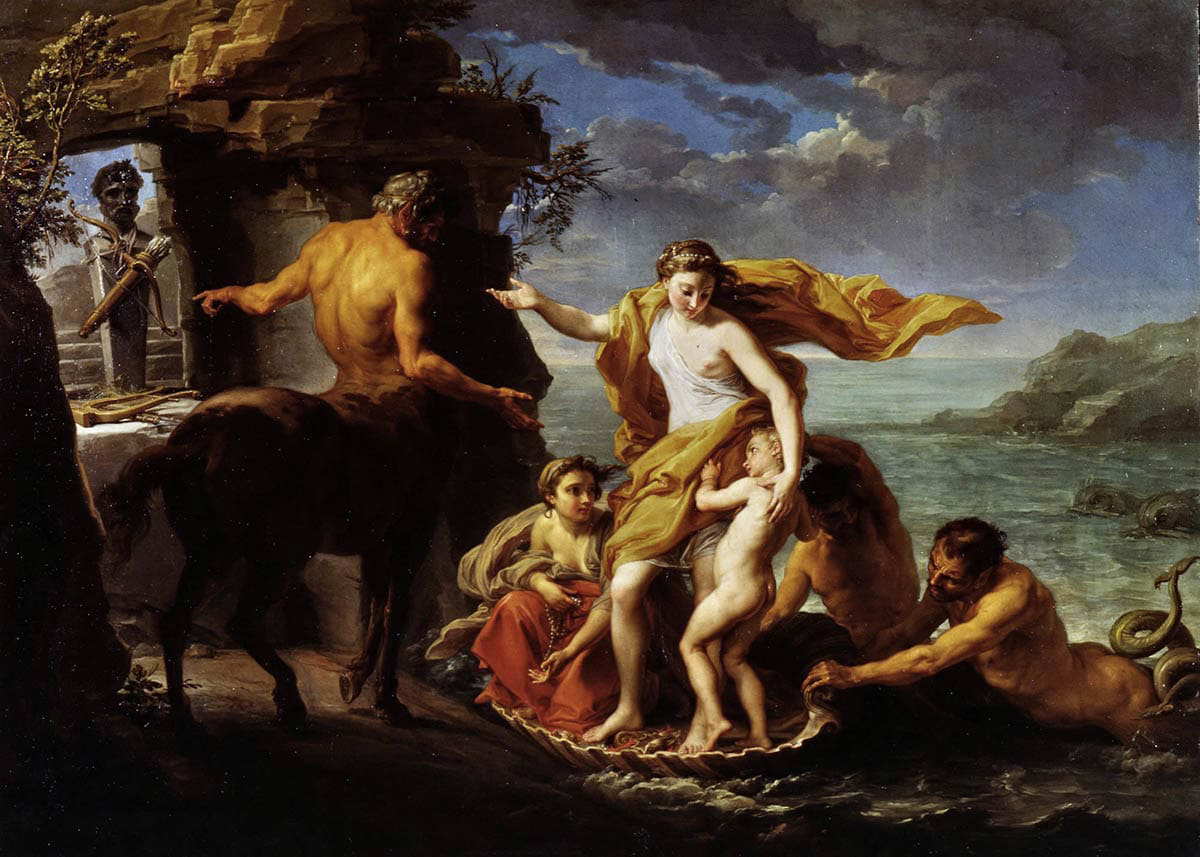 batoni thetis entrusts achilles chiron