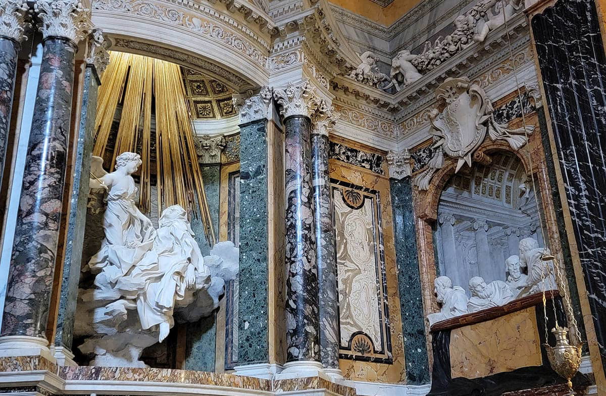 bernini ecstasy saint teresa cornaro chapel detail