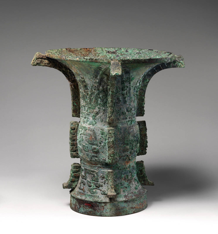 bronze ritual wine cup zhou dynasty