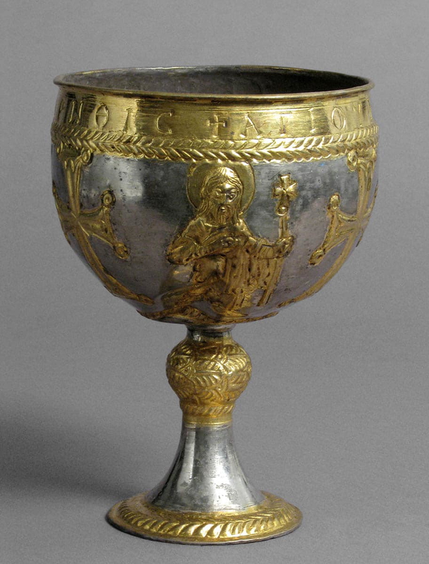 byzantine chalice medieval artwork