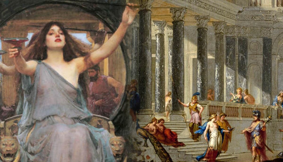 circe offering cup ulysses odysseus at palace