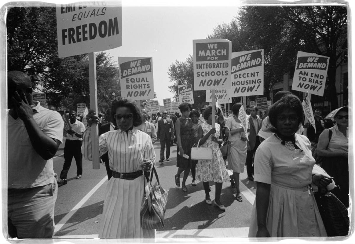 civil rights march washington protesters