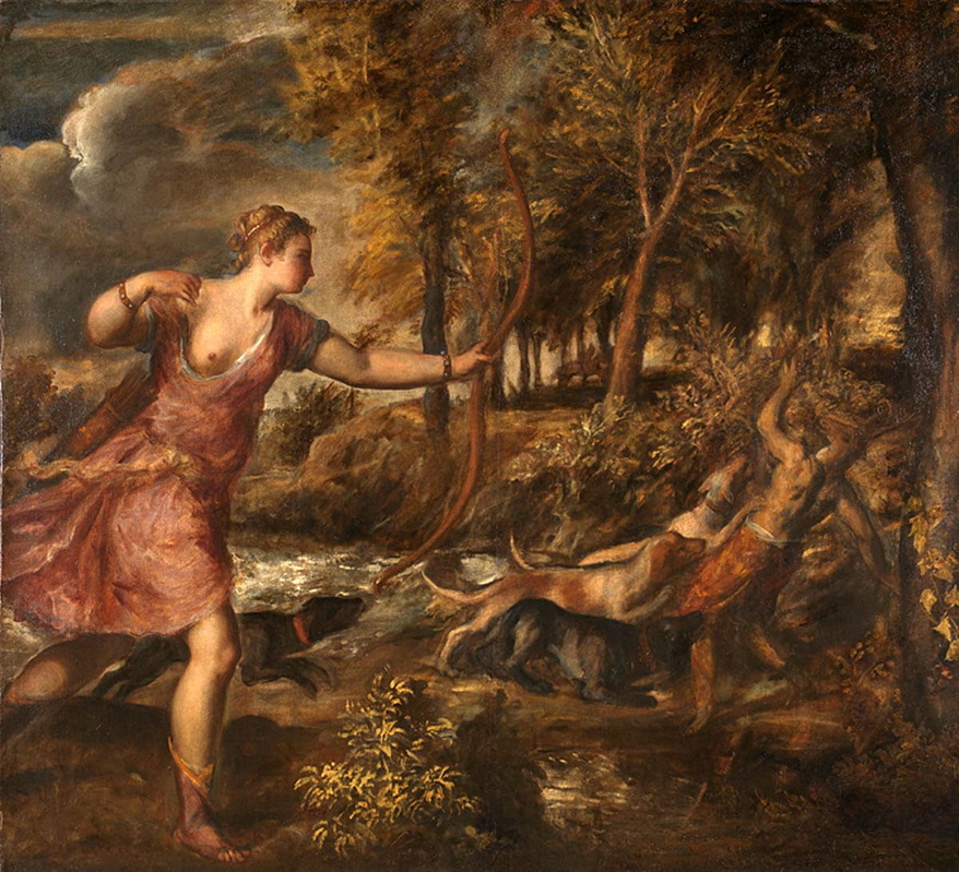 death of actaeon titian