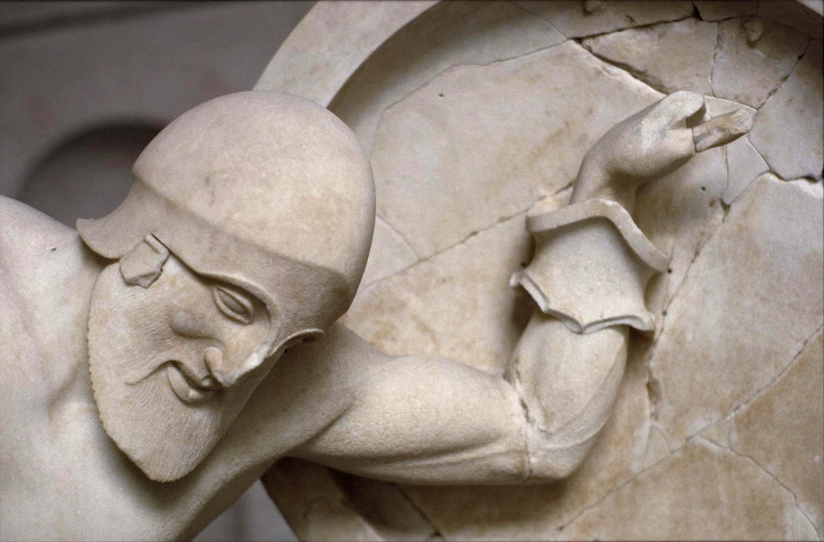 dying warrior temple aphaia agamemnon