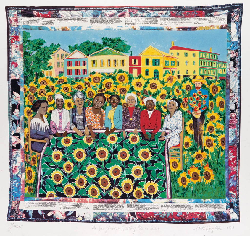 faith ringgold sunflowers quilting bee quilt