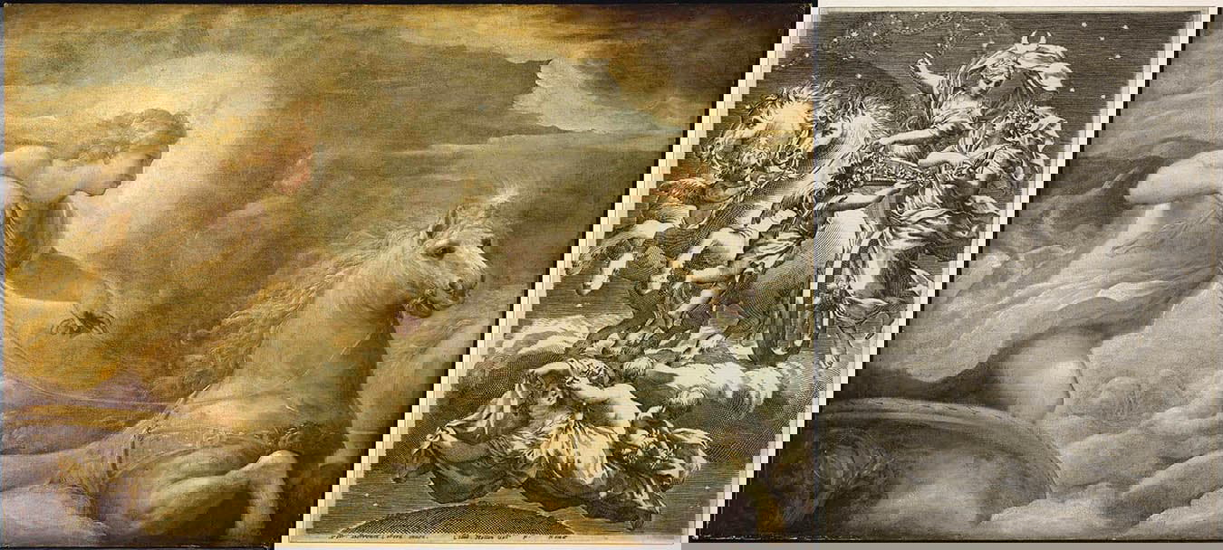 giordano apollo chariot and mellan diana artemis