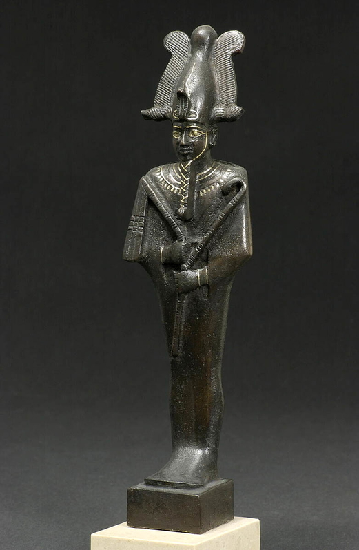 god osiris atef crown standing scepter