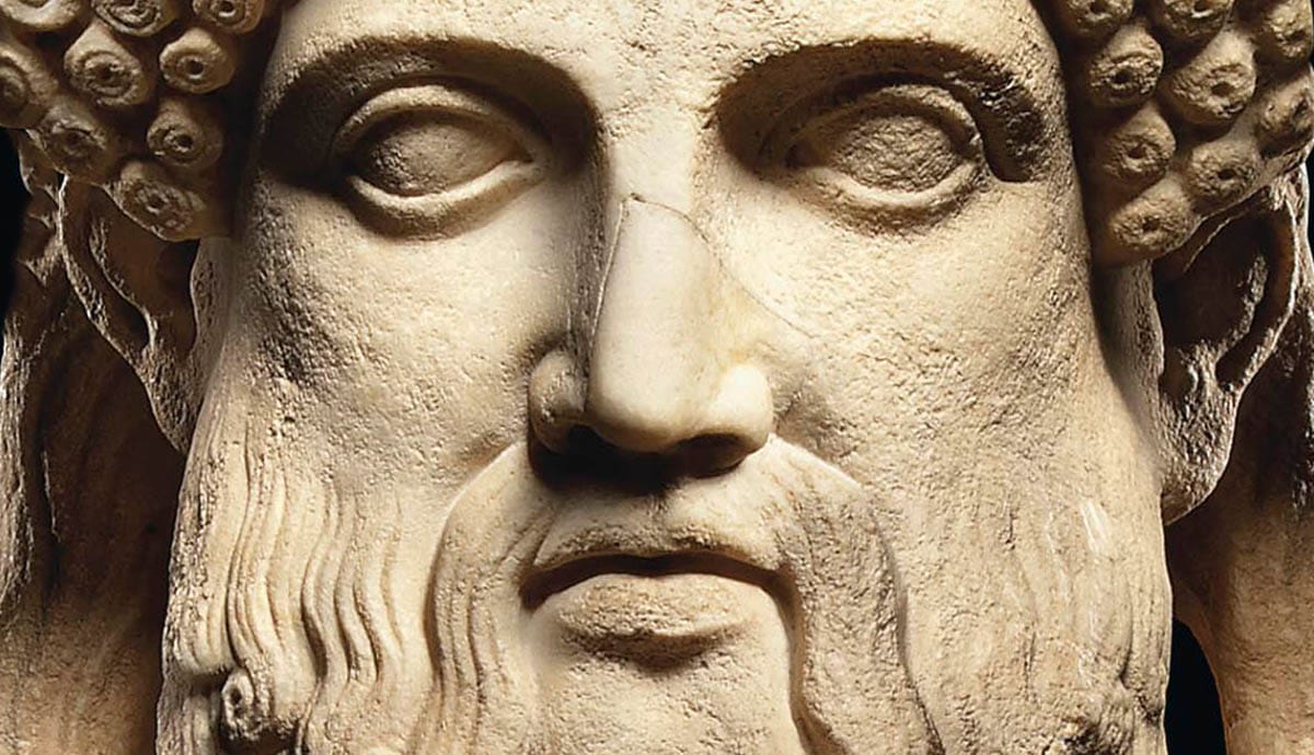 greek god hermes marble sculpture details