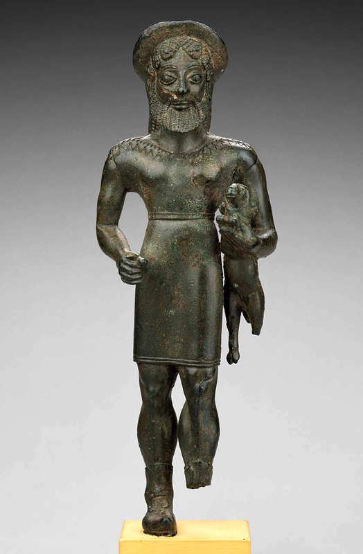 hermes the ram bearer sculpture