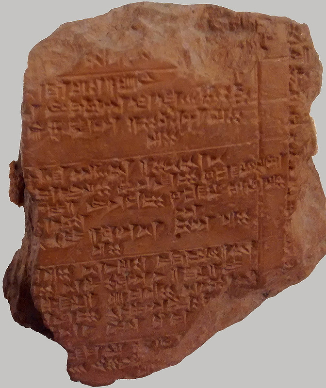 hittite cuneiform tablet cultic festival script