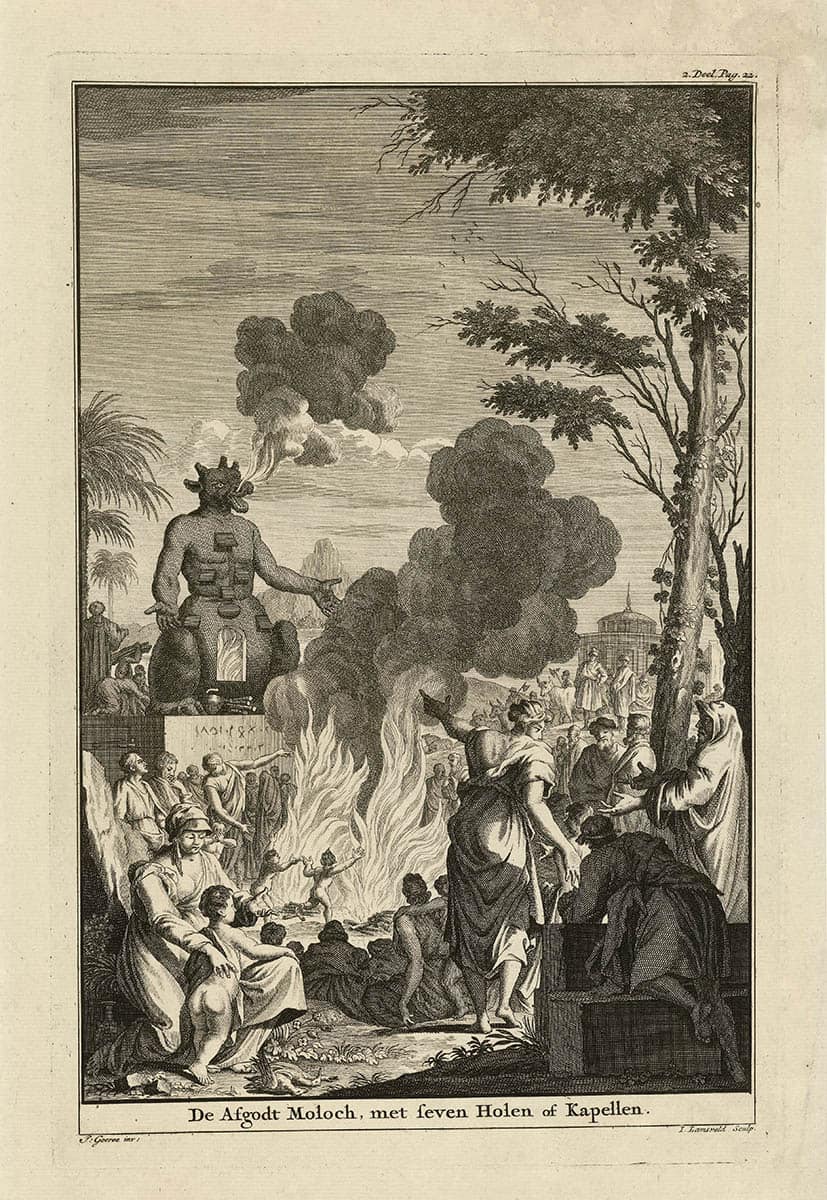 human sacrifice offering moloch