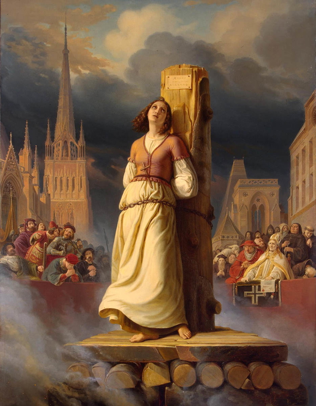 joan arc death hermann stilke painting witch-hunt