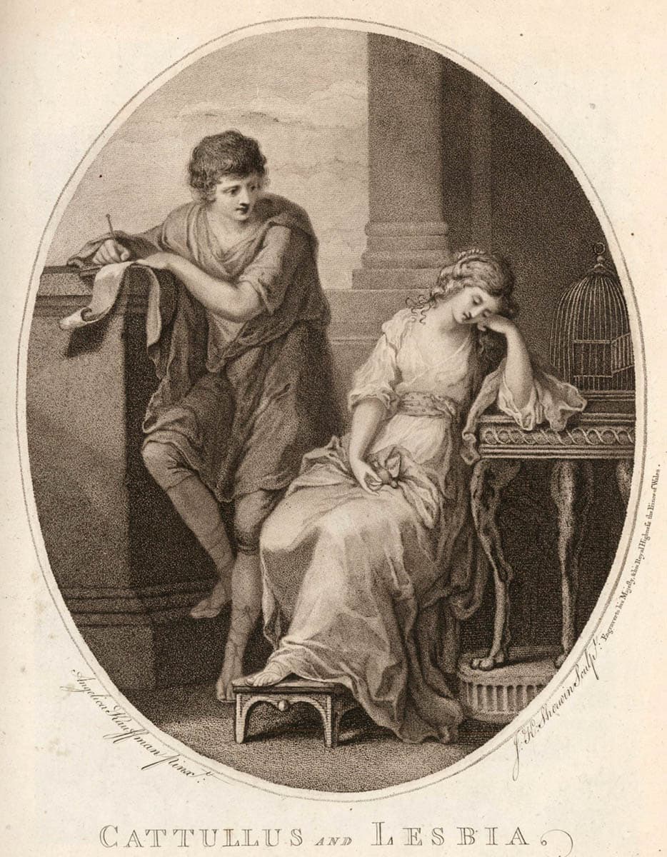 kauffman sherwin catullus and lesbia engraving