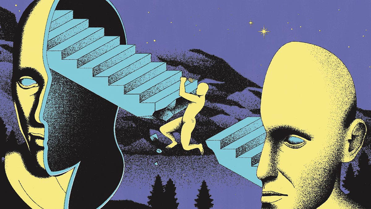 mind stairs existentialism illustration