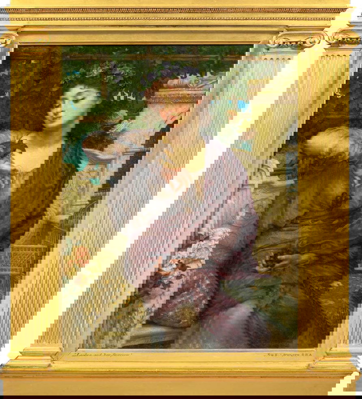 poynter lesbia and her sparrow painting
