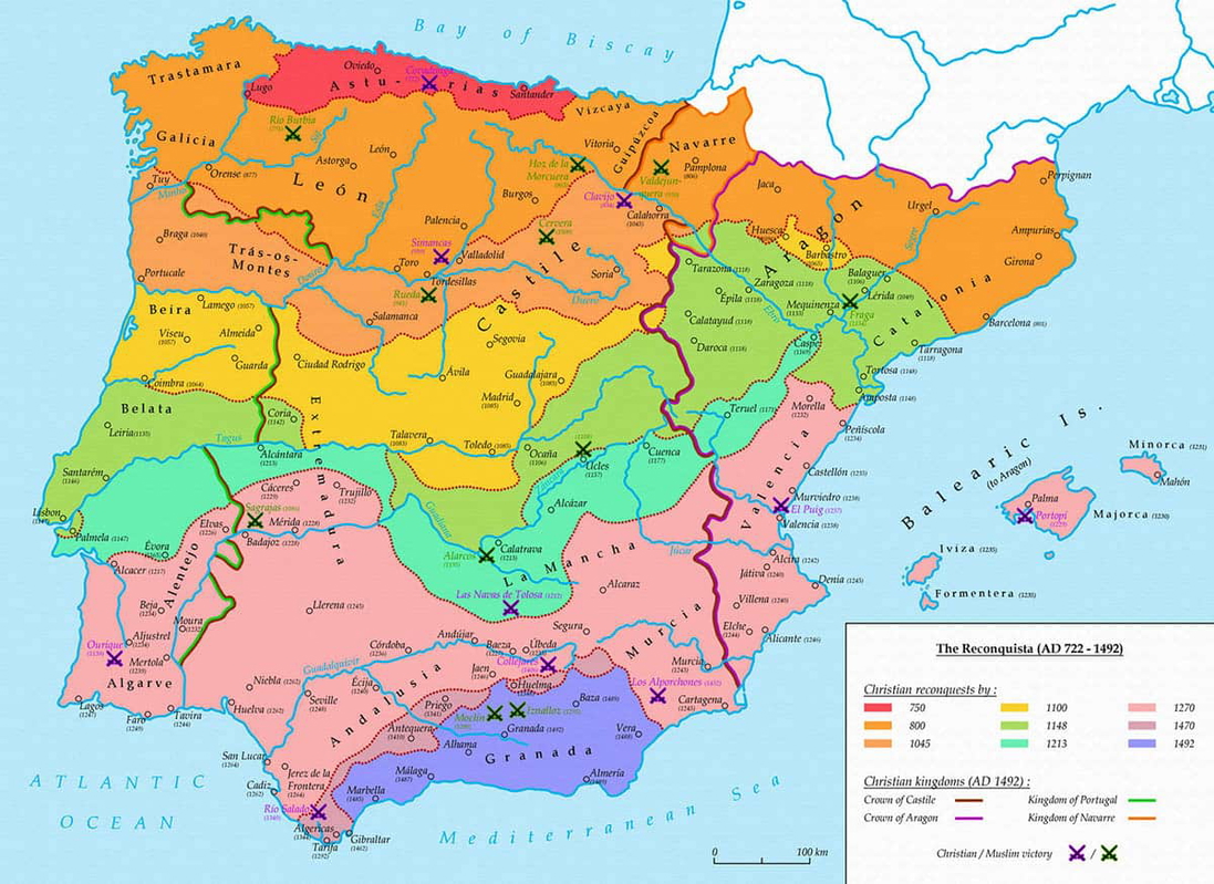 reconquista map isabella and ferdinand