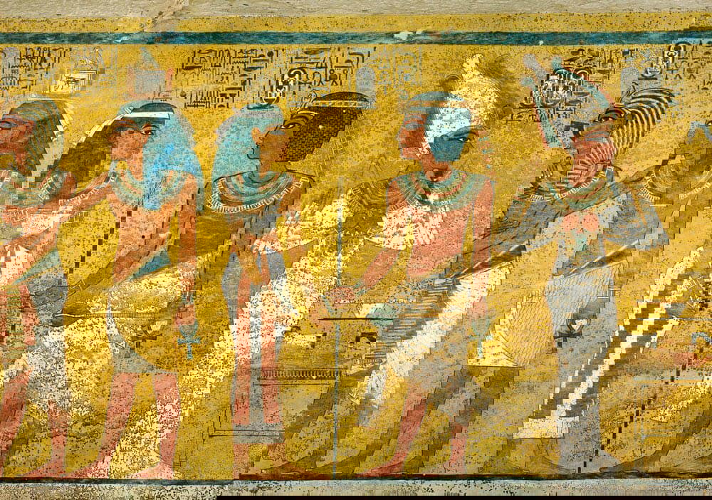 tutankhamun tomb wall painting