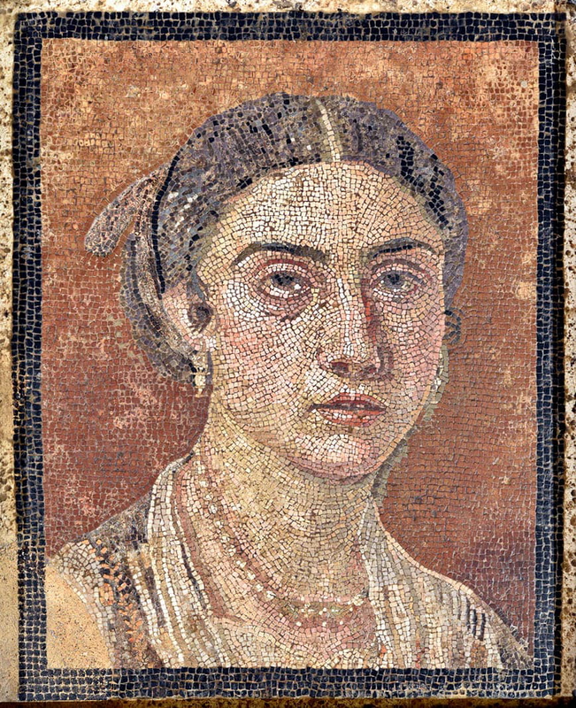 unidentified woman roman pompeii mosaic