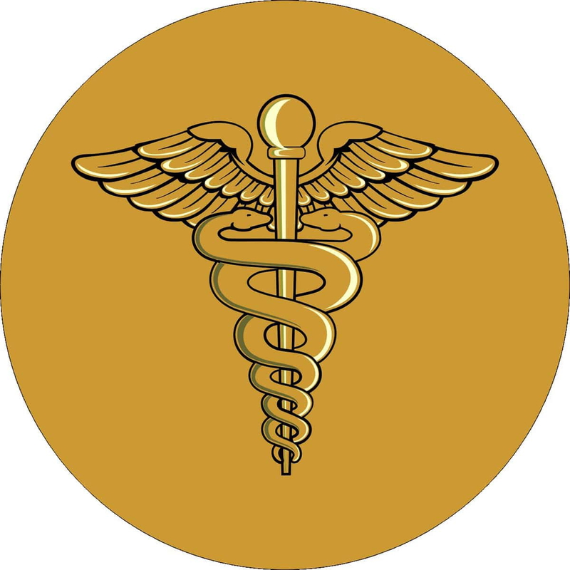 united states army medical corps snake and staff