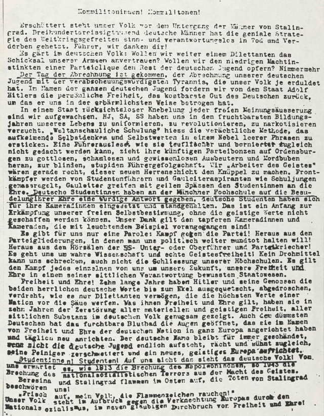 The White Rose A Youth Resistance That Denounced Hitler