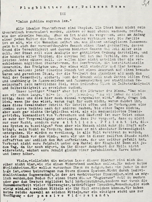 white rose third leaflet first page