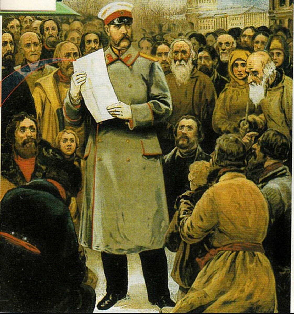 alexander ii reading act emancipation serfs