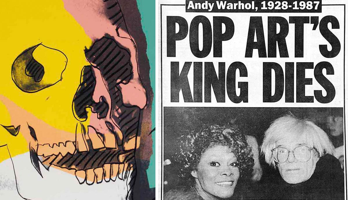 andy warhol pop artists dies shooting skull