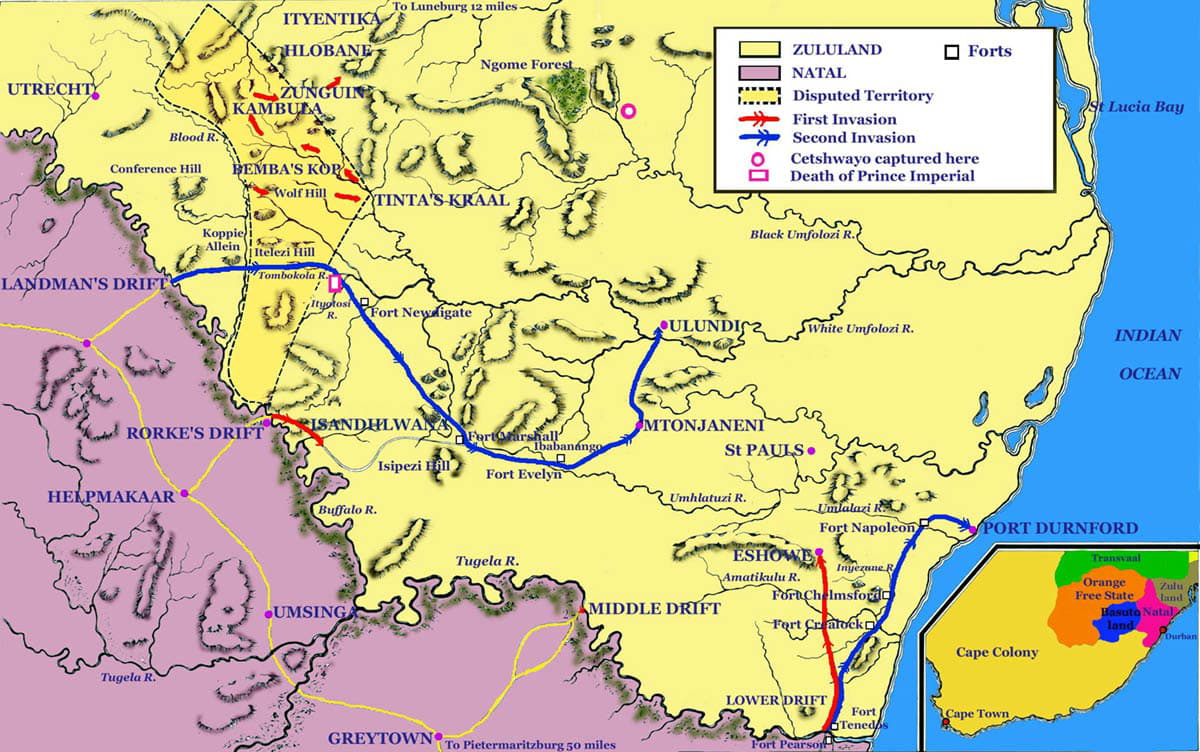 anglo zulu war map