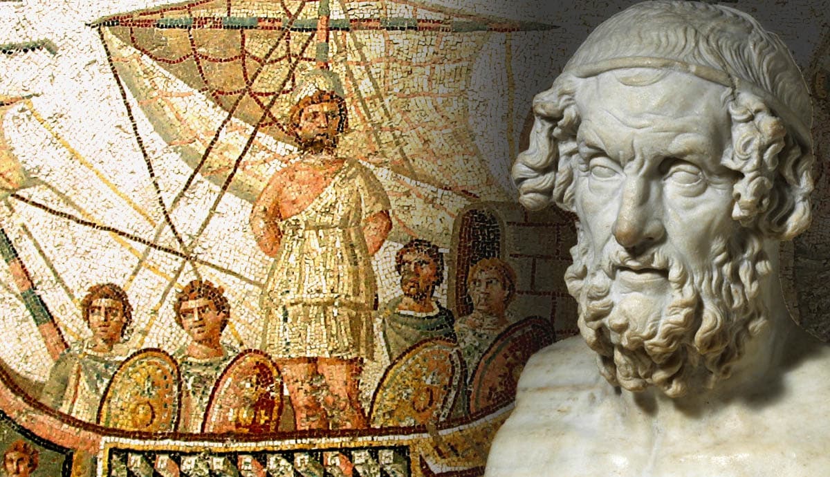 homer sculpture odyssey mosaic