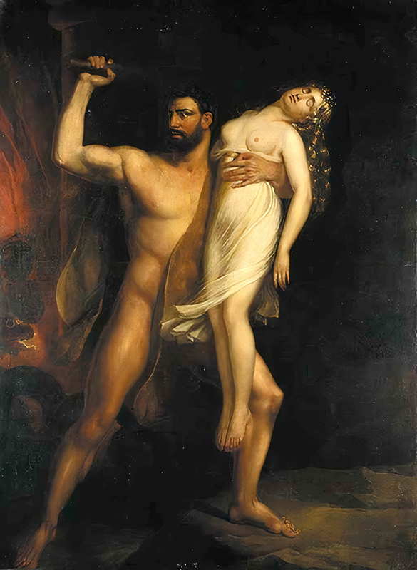 bejamin robert haydon heracles and persephone romantic painting
