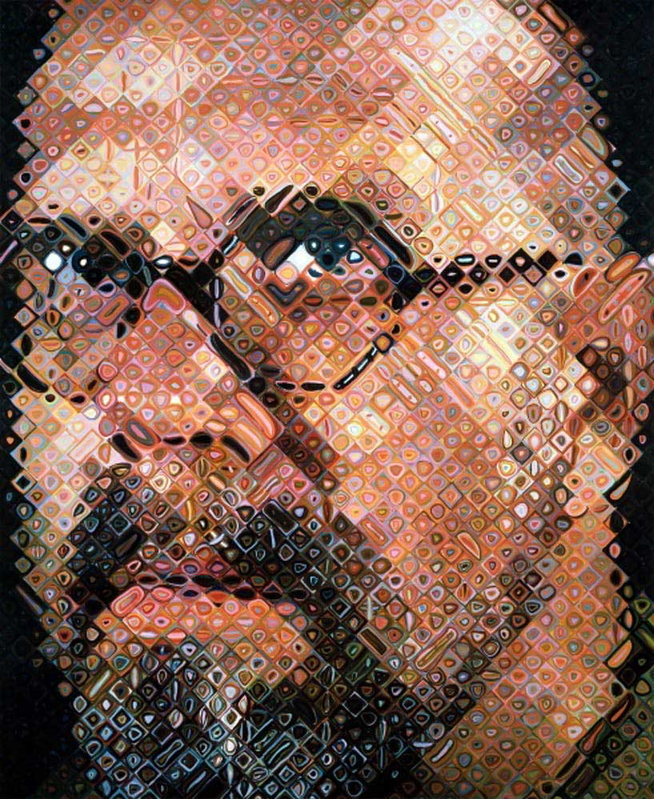 chuck close self portrait photorealism