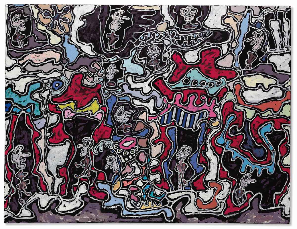 jean dubuffet's l'hourloupe rue del'enterloupe painting