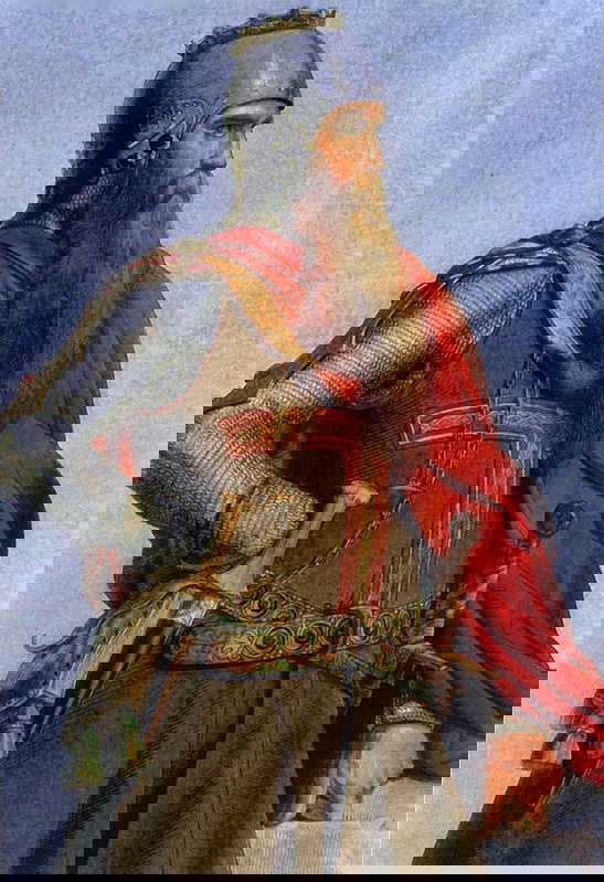 frederick barbarossa red beard painting illustration