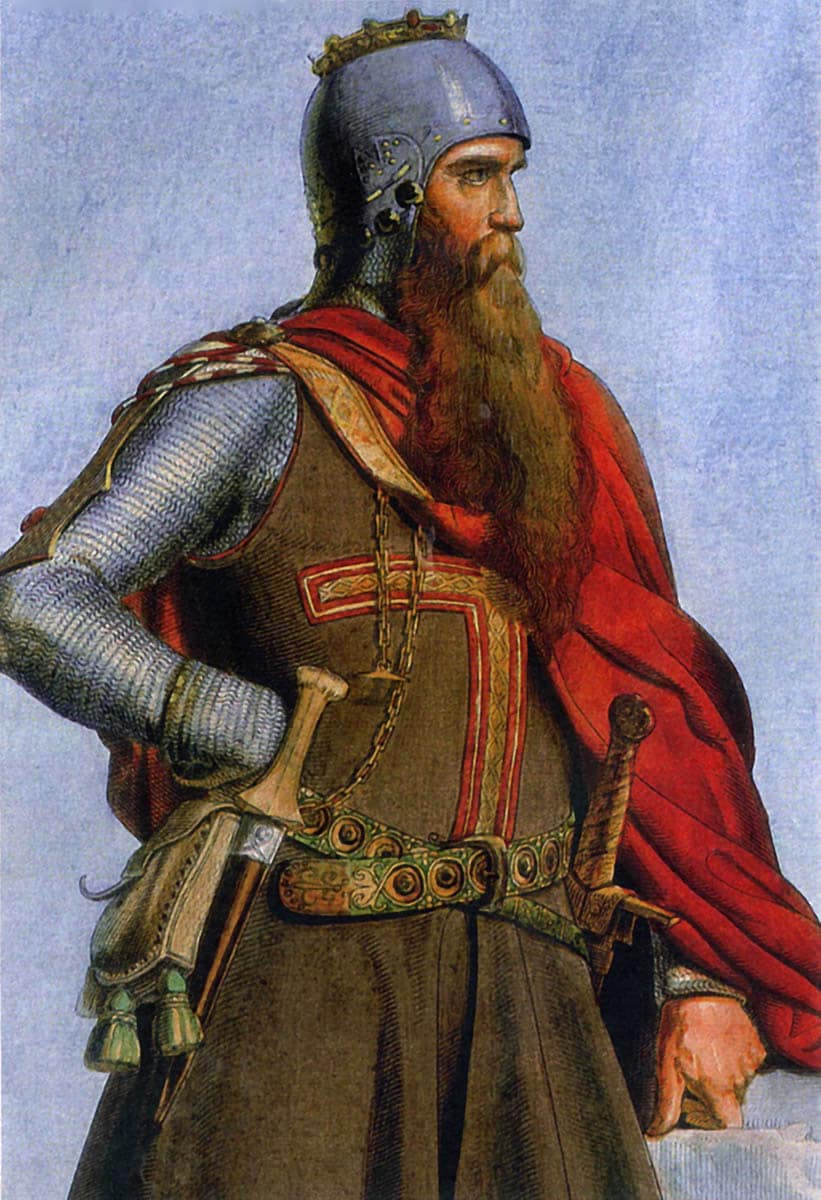 frederick barbarossa red beard painting illustration