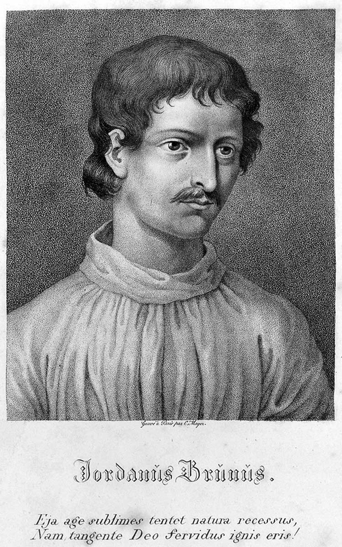 giordano bruno portrait black white
