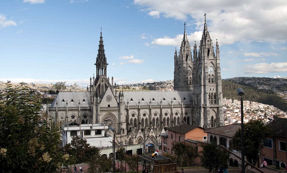 gothic revival basilica quito