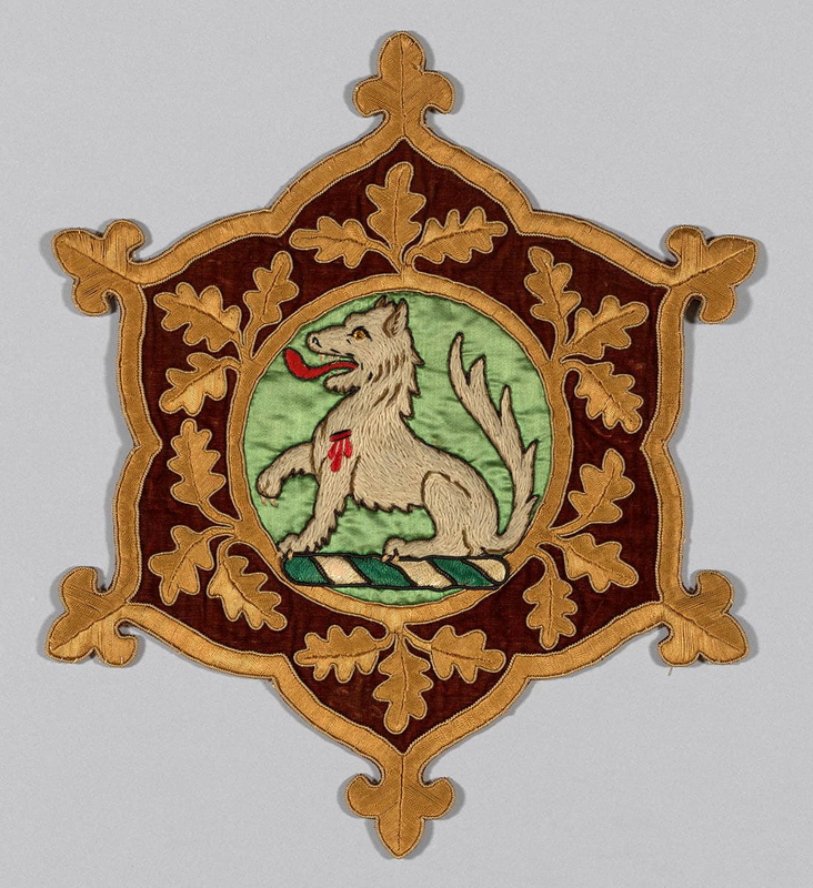 gothic revival myddelton biddulph armorial medallion