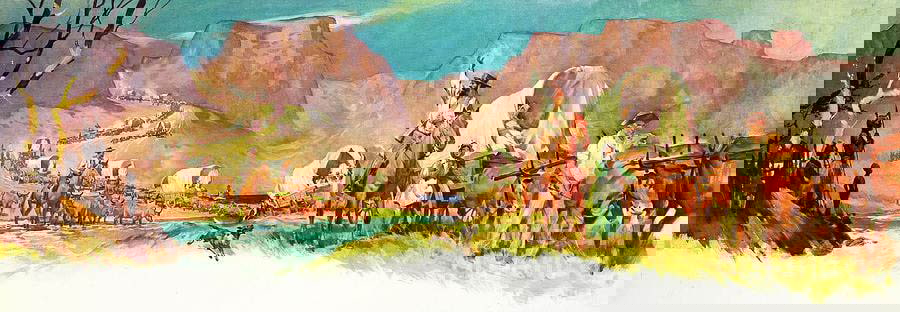 great trek gouache paper james edwin mcconnell