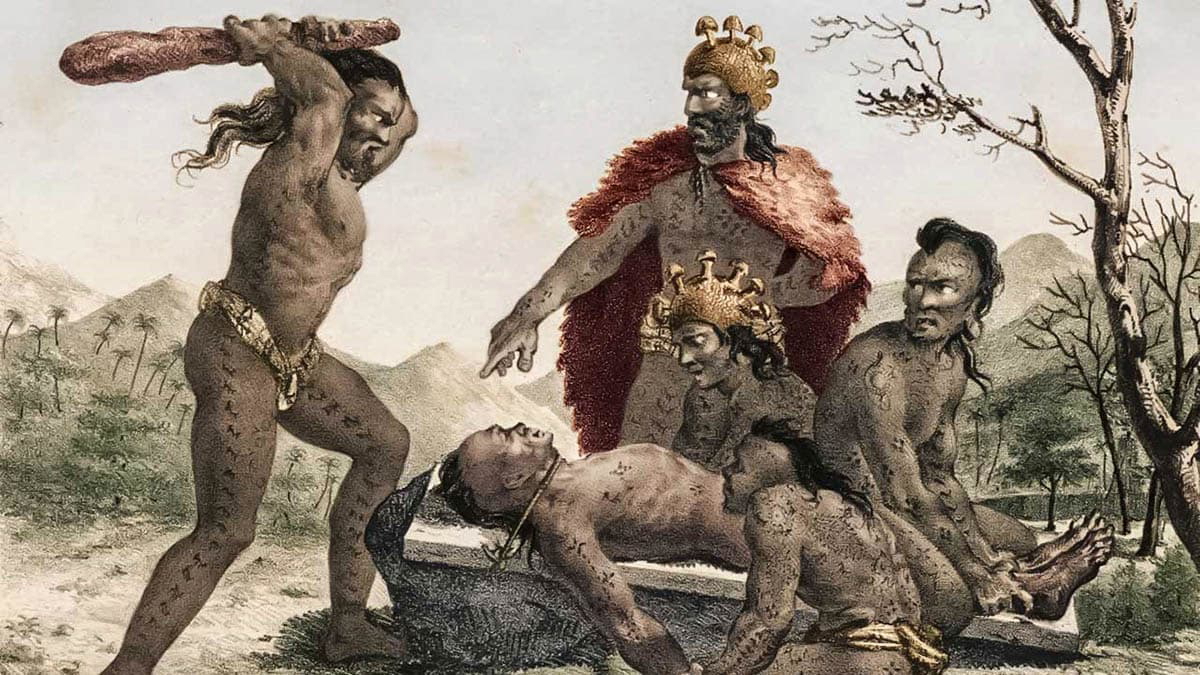 human blood sacrifice illustration