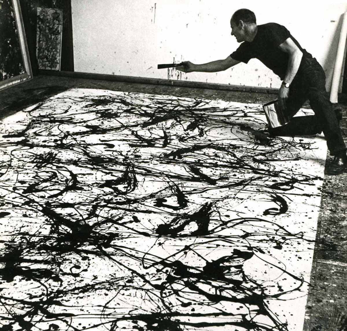 jackson pollock long island studio hans namuth
