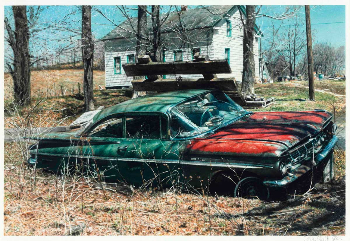 john salt red green automobile photorealism